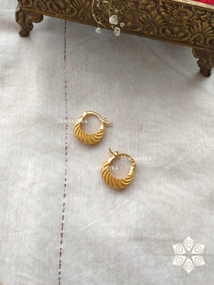 Gold Plated Temple Earrings - TMPEAR58