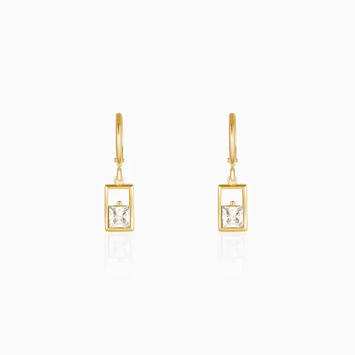 Golden Bask in Glory Hoop Danglers