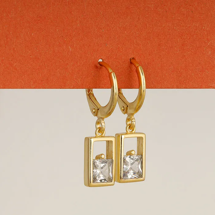 Golden Bask in Glory Hoop Danglers