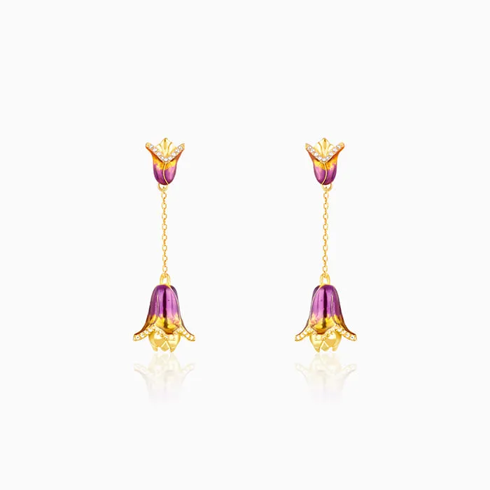 Golden Bell Mallow Bud Convertible Earrings