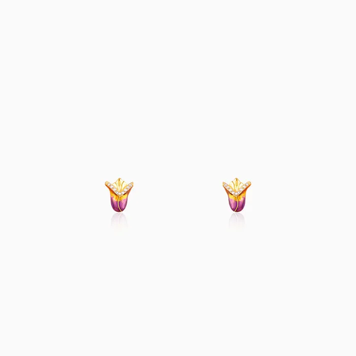 Golden Bell Mallow Bud Convertible Earrings