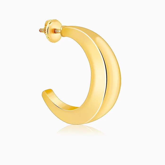 Golden Belle J Stud Earrings