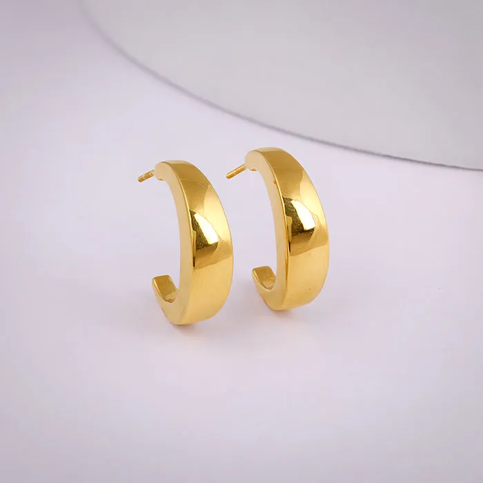 Golden Belle J Stud Earrings