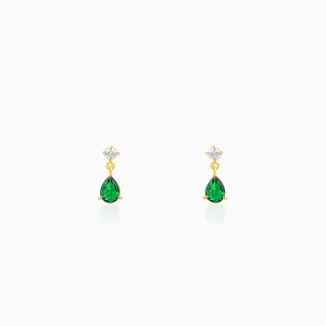 Golden Green Enigma Earrings