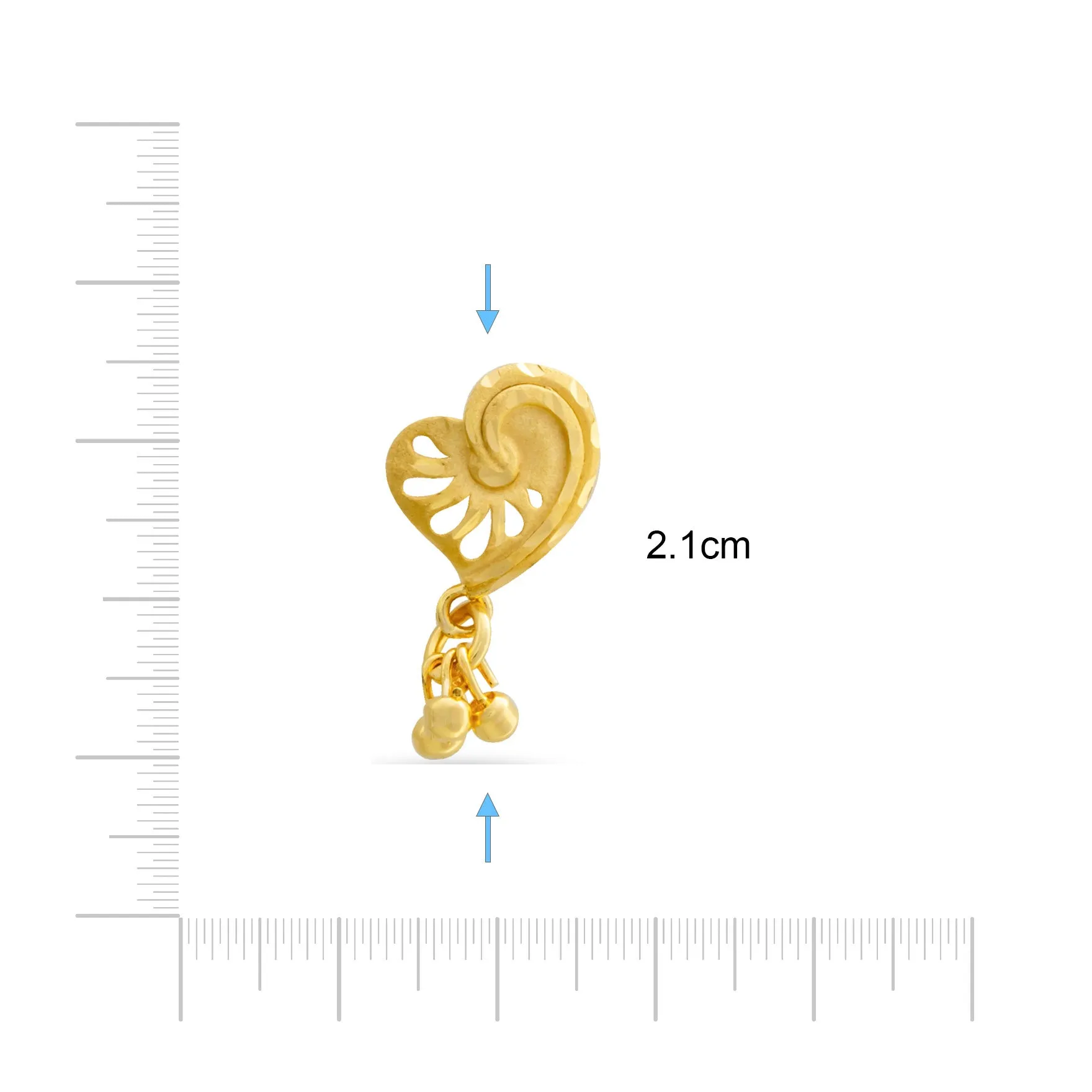 GOLDEN HANGING STUD PGHST258-09