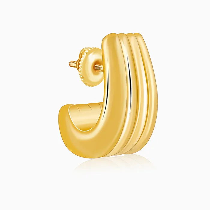 Golden Maven J Stud Earrings