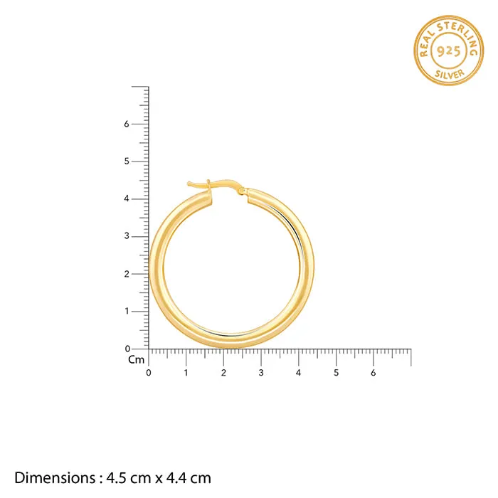 Golden Round Hoop Earrings