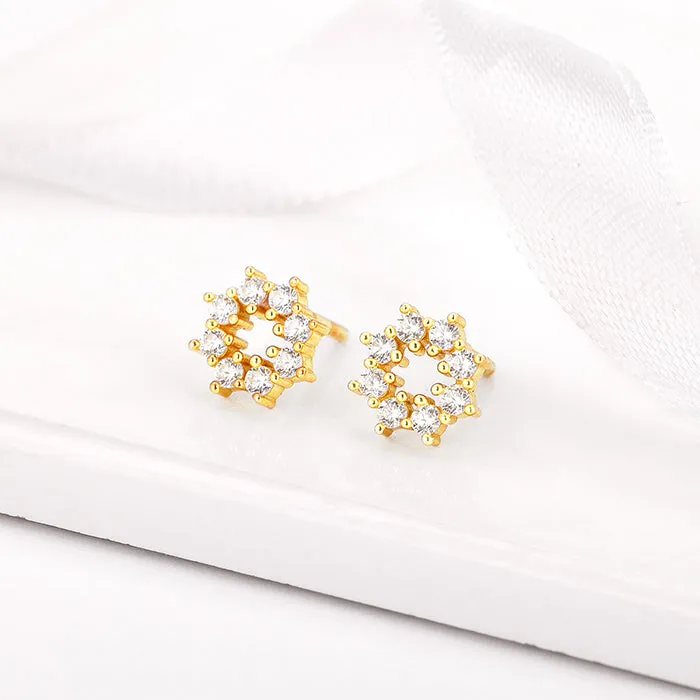 Golden Sparkling Earrings