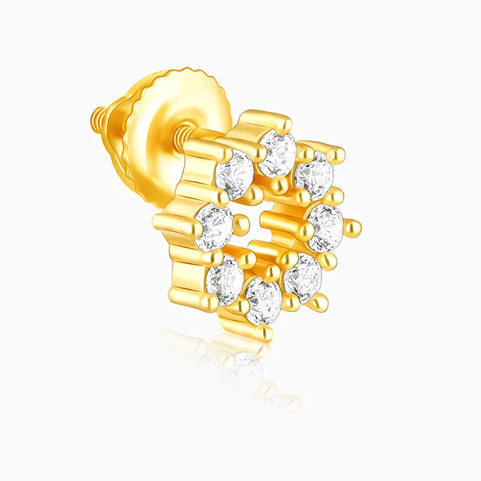 Golden Sparkling Earrings