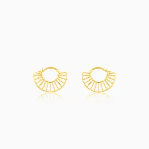 Golden Tracks Hoop Earrings