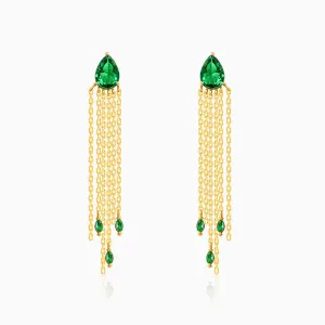 Golden Verdant Onyx Danglers
