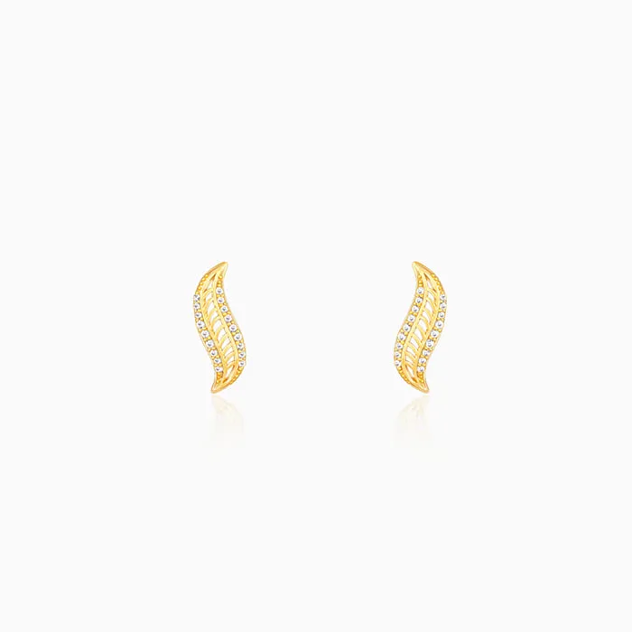 Golden Wavelet Earrings