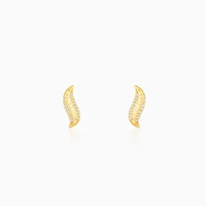 Golden Wavelet Earrings