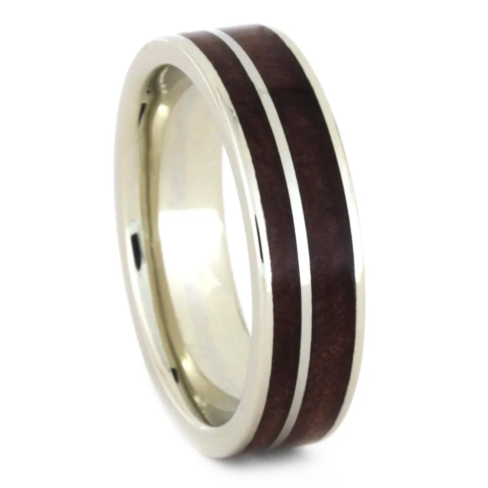 Green Jade Wedding Band Set with Redwood and Cedar Wood