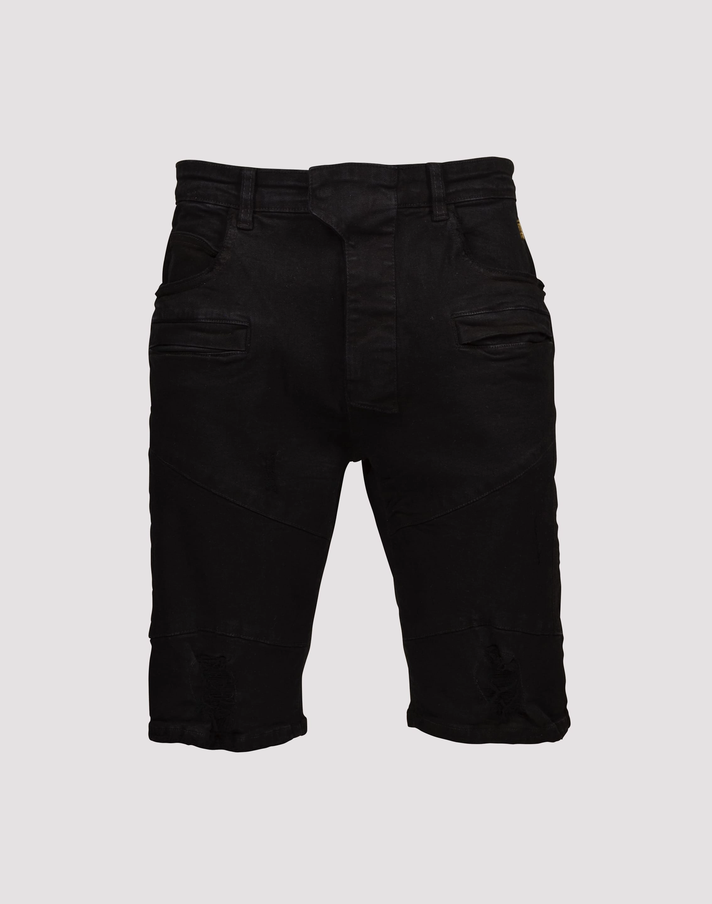 Grindhouse Angled Seam Denim Shorts Military - inspired fashion Classic fashion pieces