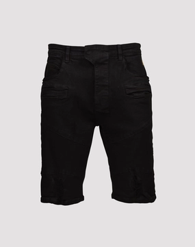 Grindhouse Angled Seam Denim Shorts Military - inspired fashion Classic fashion pieces