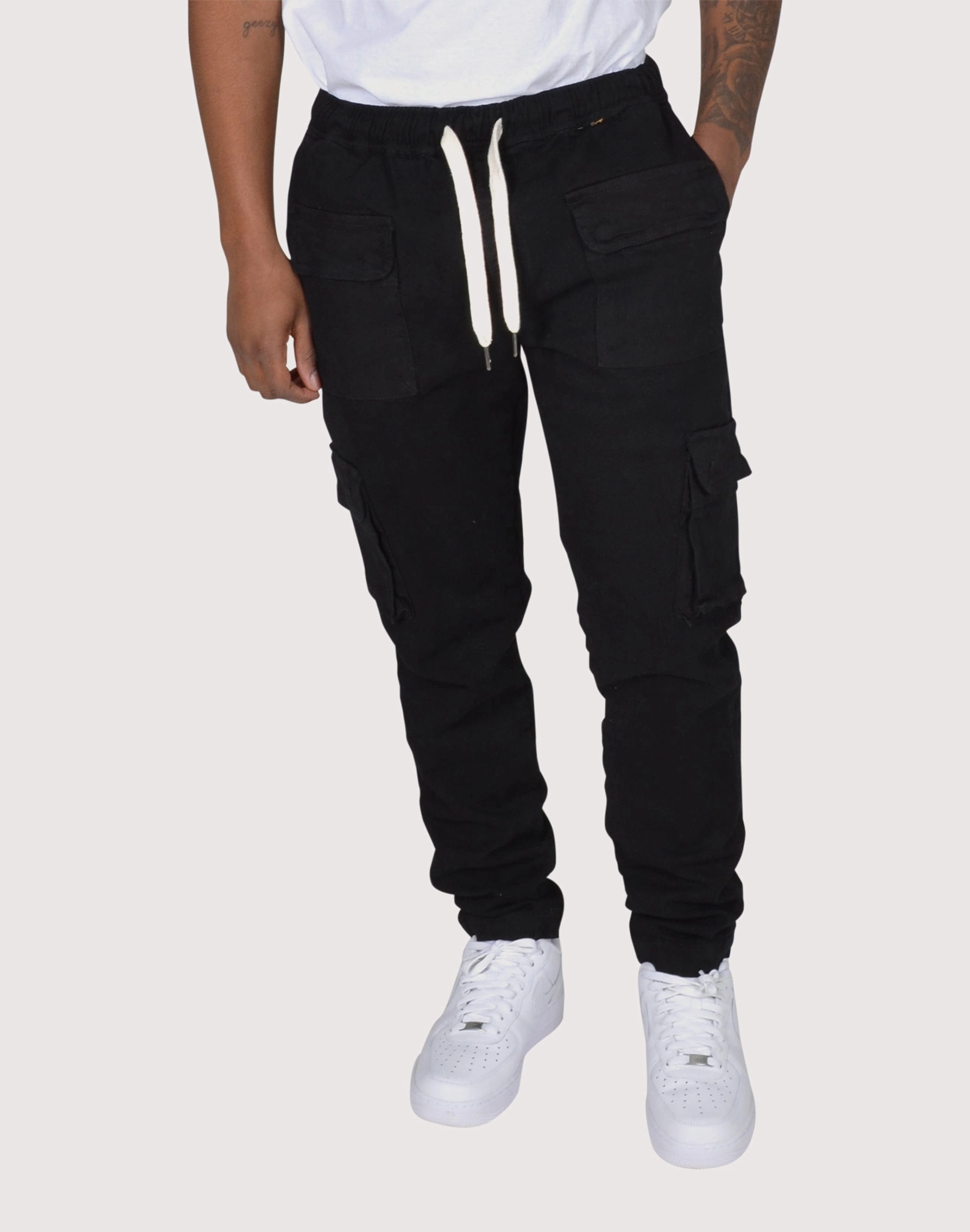 Grindhouse Black Cargo Twill Pants Runway fashion Vintage - inspired fashion