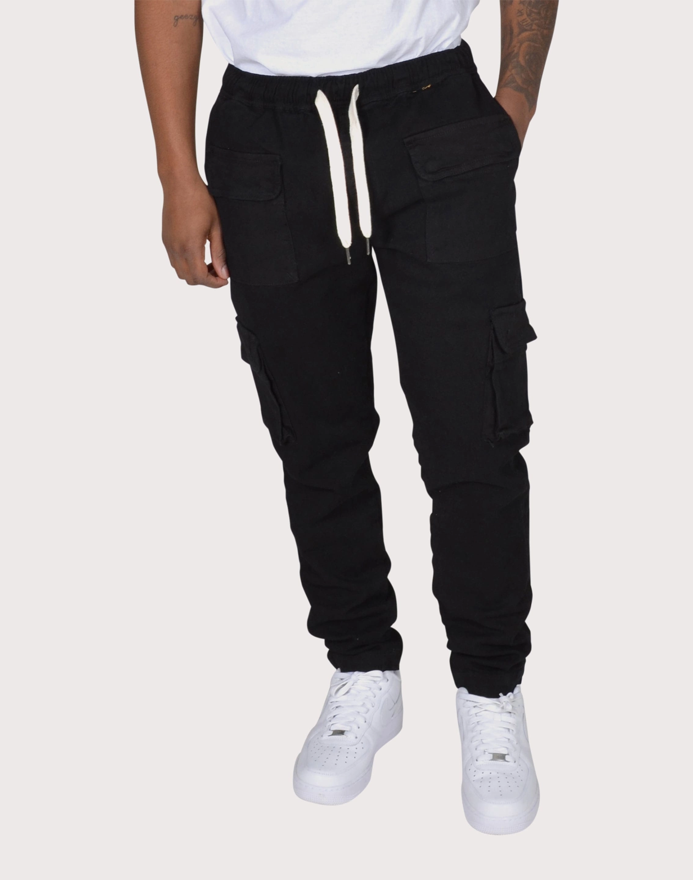 Grindhouse Black Cargo Twill Pants Fashion technology Fashion shows