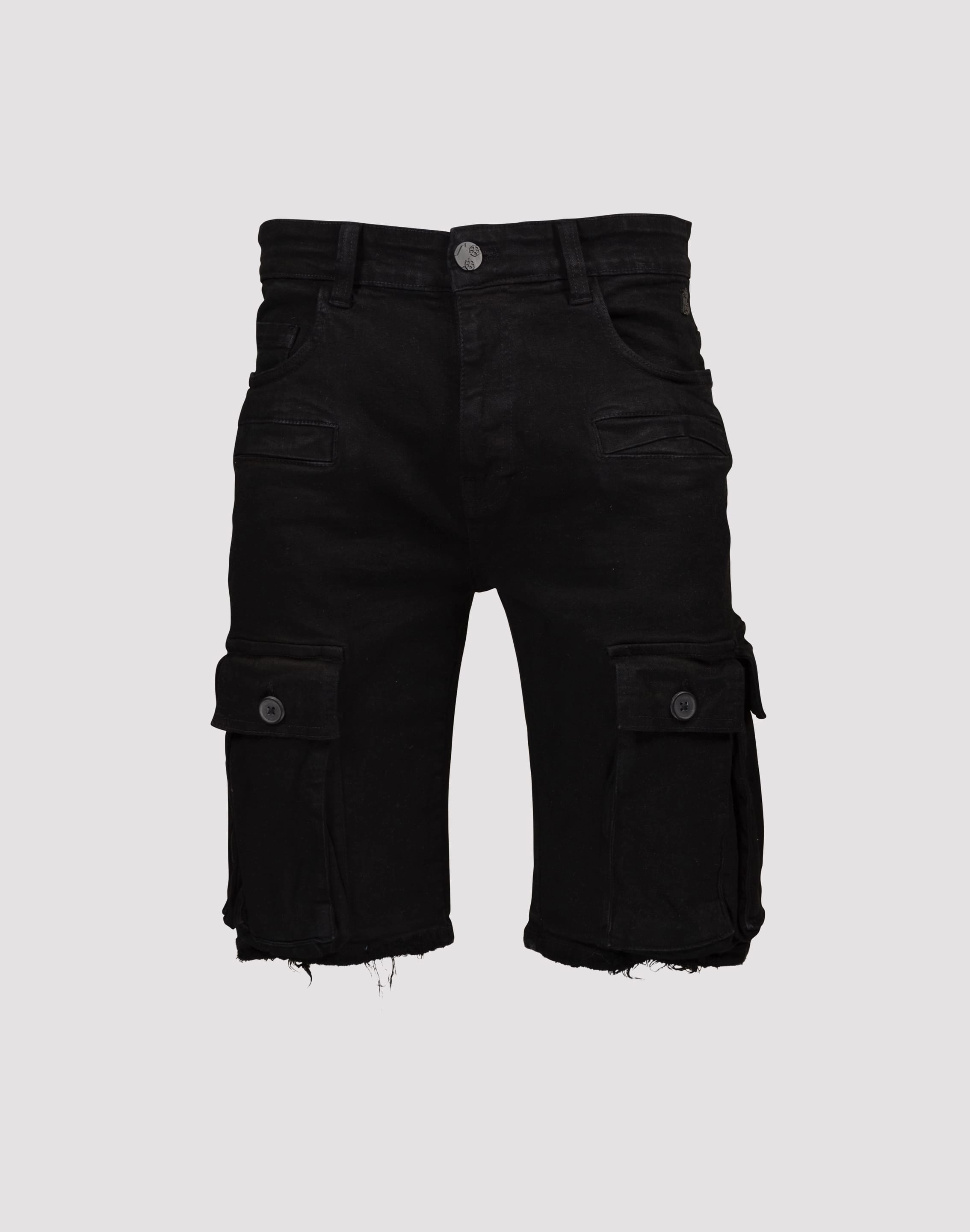 Fashion exhibitions Grindhouse Cargo Pocket Denim Black Shorts Denim products