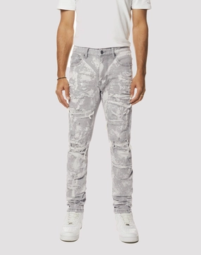 Grindhouse Confetti Easy Slim Fit Denim Grey Jeans Vintage - inspired fashion Fashion subscription services