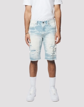 Grindhouse Essential Denim Speckle Blue Shorts Wardrobe staples Fashion care (washing, ironing, etc.)
