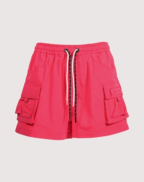 Grindhouse Nylon Cargo 3-Inch Raspberry Shorts Runway fashion Leather - material fashion