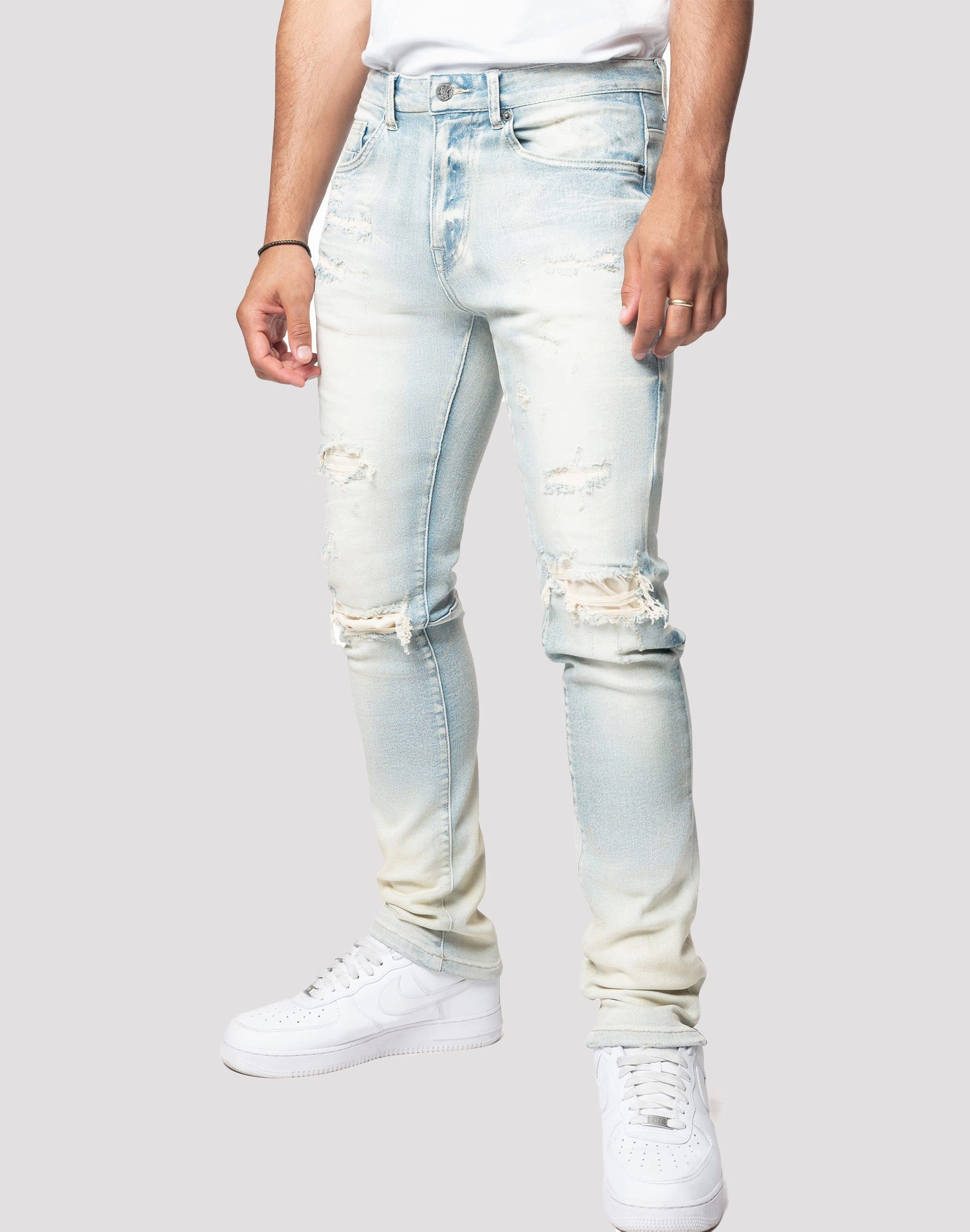 Grindhouse Rip N Tear Slim Fit Ombre Blue Jeans Fashion bloggers' picks Clothing types