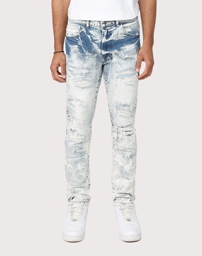 Grindhouse Slim Fit Rip N Repair Graham Blue Denim Jeans Cotton - made fashion Nautical - themed fashion