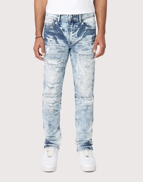 Grindhouse Slim Fit Rip N Repair Gulf Blue Denim Jeans Fashion must - haves Fashion for all body types