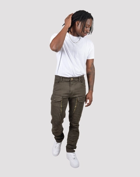 Grindhouse Twill Front Cargo Log Zip Olive Pants Patterned fashion (floral, stripes, etc.) Beachwear items