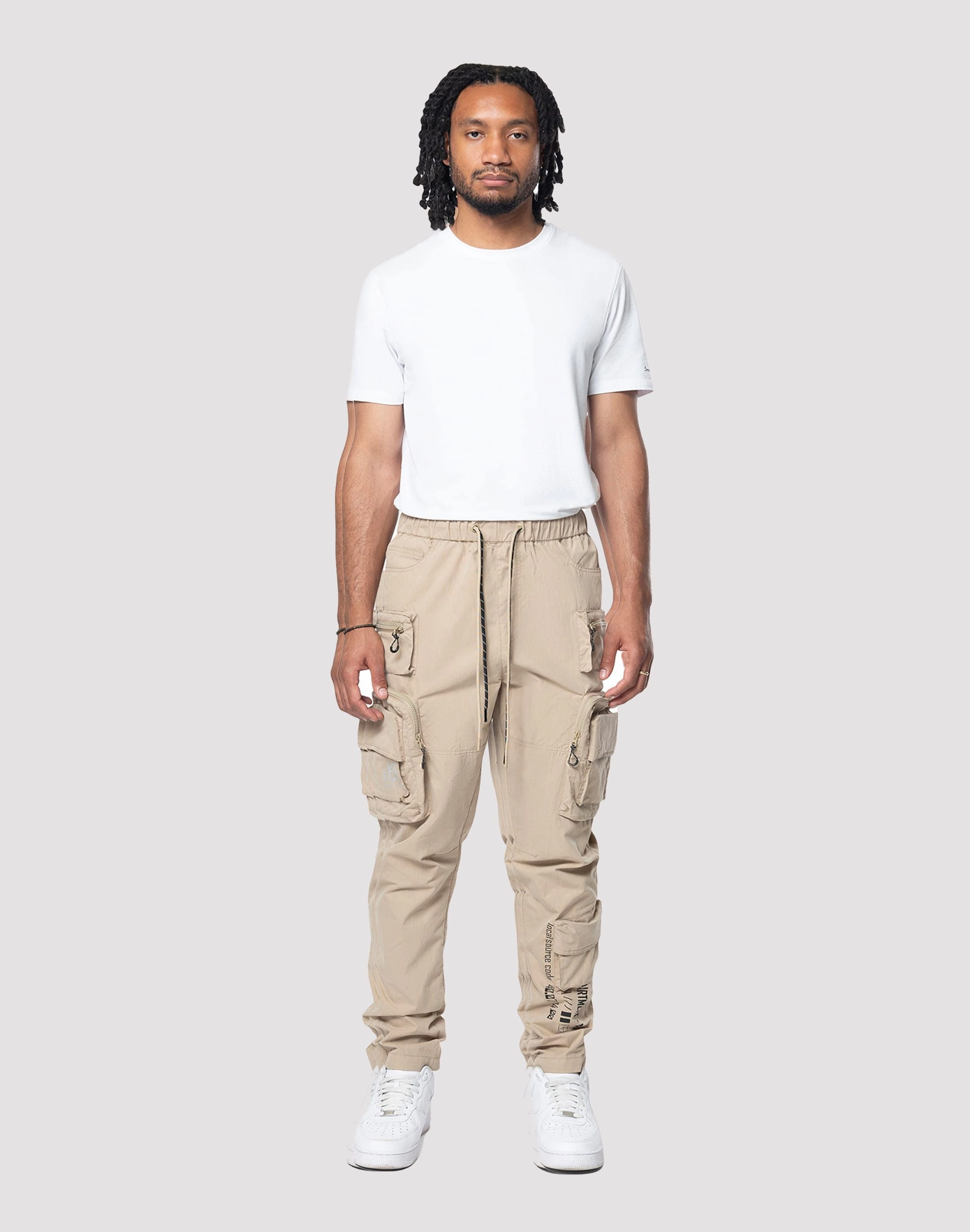 Grindhouse Utility Khaki Nylon Pants Spandex - incorporated fashion Beaded fashion items