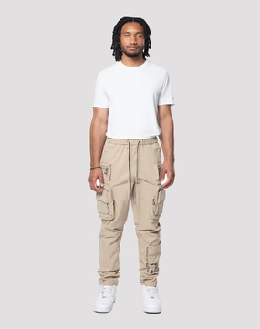 Grindhouse Utility Khaki Nylon Pants Spandex - incorporated fashion Beaded fashion items