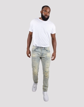 Grindhouse Vintage Wash Commercial Blue Denim Jeans Best - selling fashion Formal wear selections