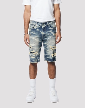 Grindhouse Westport Blue Essential Denim Shorts Linen - crafted fashion Retro fashion finds