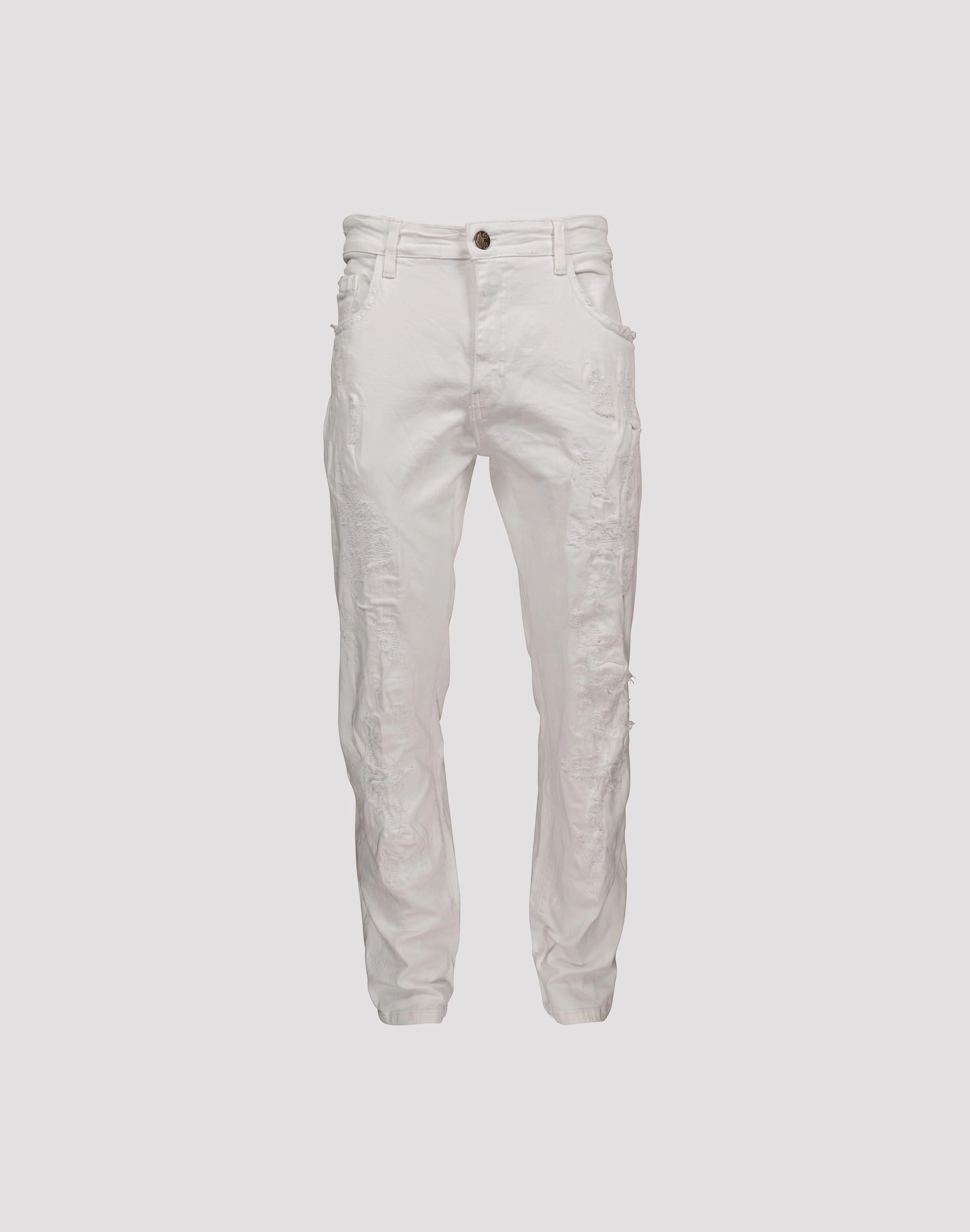 Grindhouse White Rip N Repair Denim Jeans Fashion for all ages Runway fashion