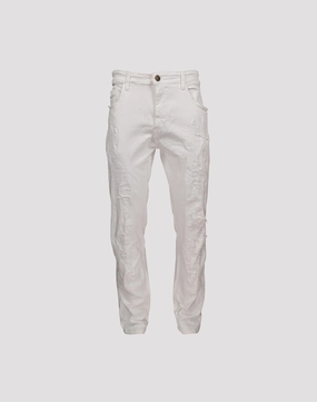 Grindhouse White Rip N Repair Denim Jeans Fashion for all ages Runway fashion