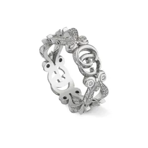 Gucci Flora 18ct White Gold Diamond Pave Ring D