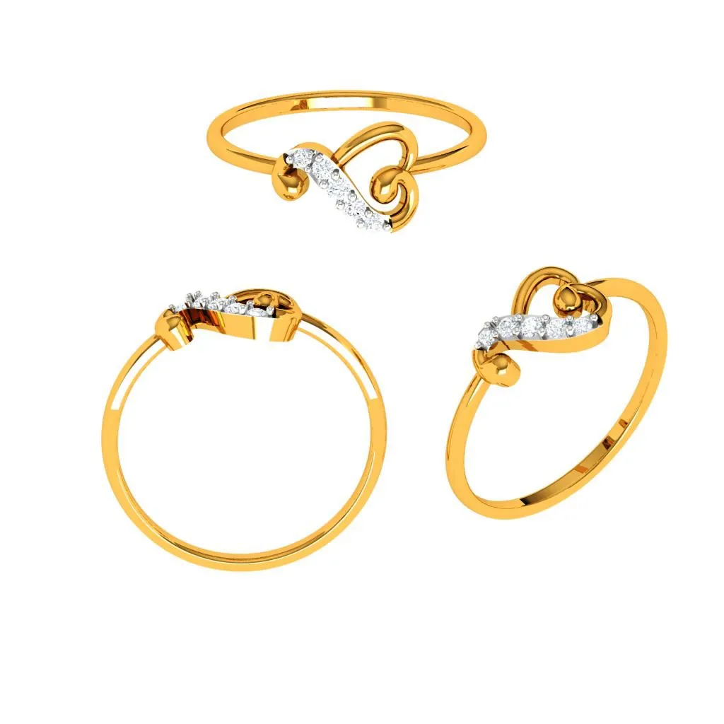 Heart Frame Collector's Choice Dazzling 18KT Gold Wedding Ring