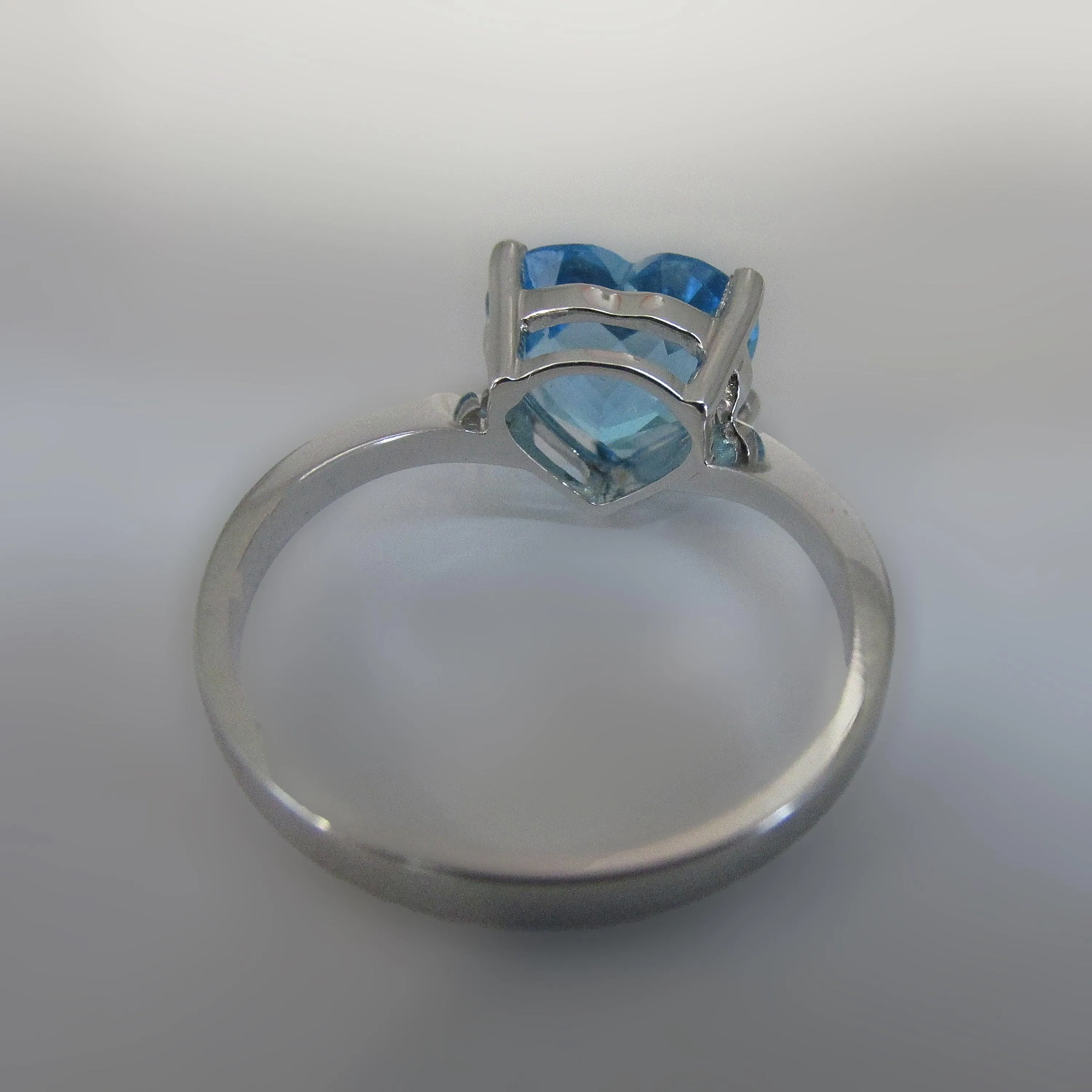 Heart Shaped Blue Topaz Ring