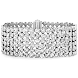 Hearts On Fire 6 Row Bezel Diamond Bracelet