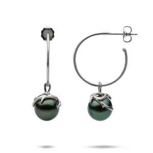 Heritage Tahitian Pearl Earrings in White Gold