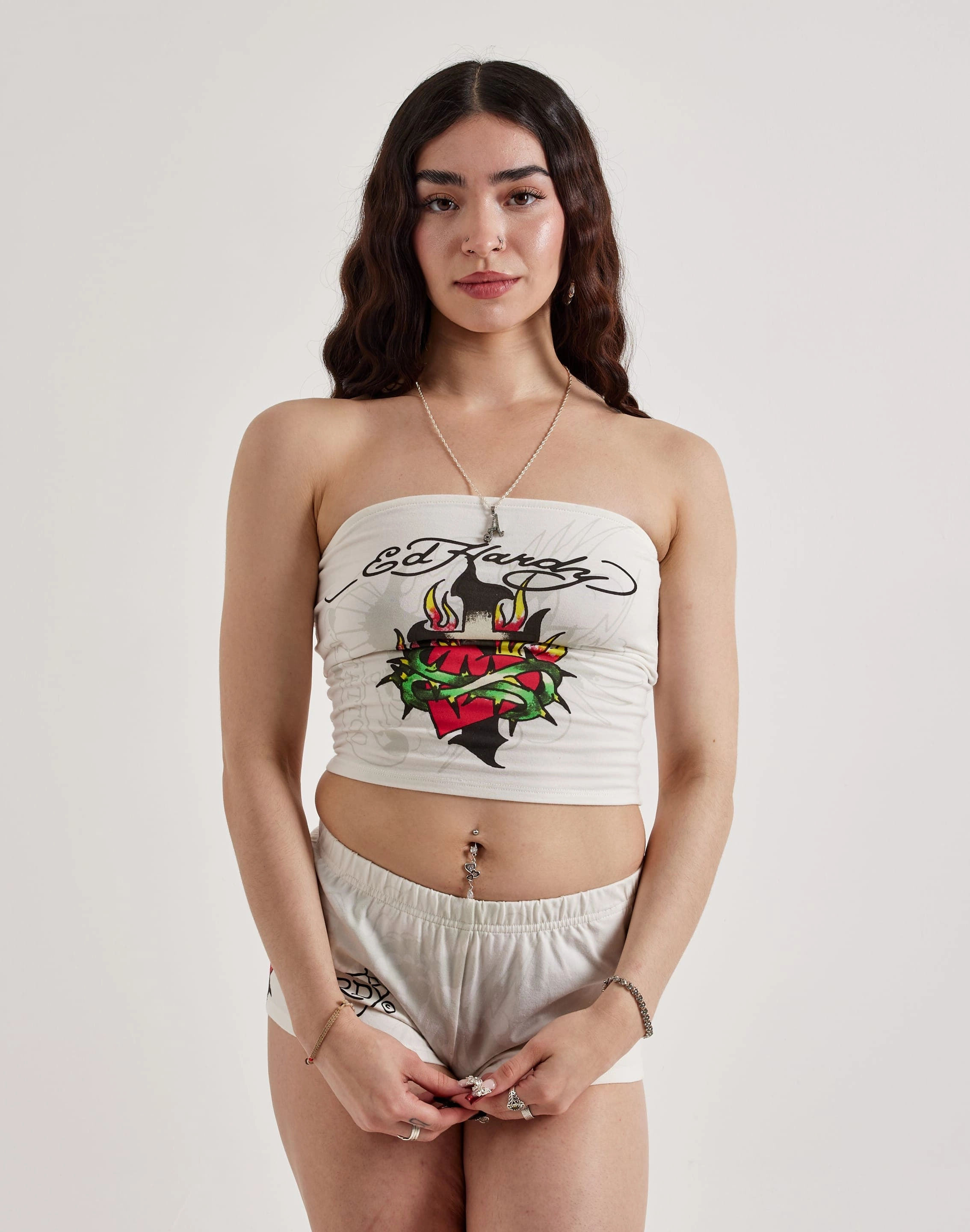 High - end fashion Ed Hardy Cross Heart Tube Top Fashion catalog