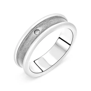 Hot Diamonds Sterling Silver Concave Ring D