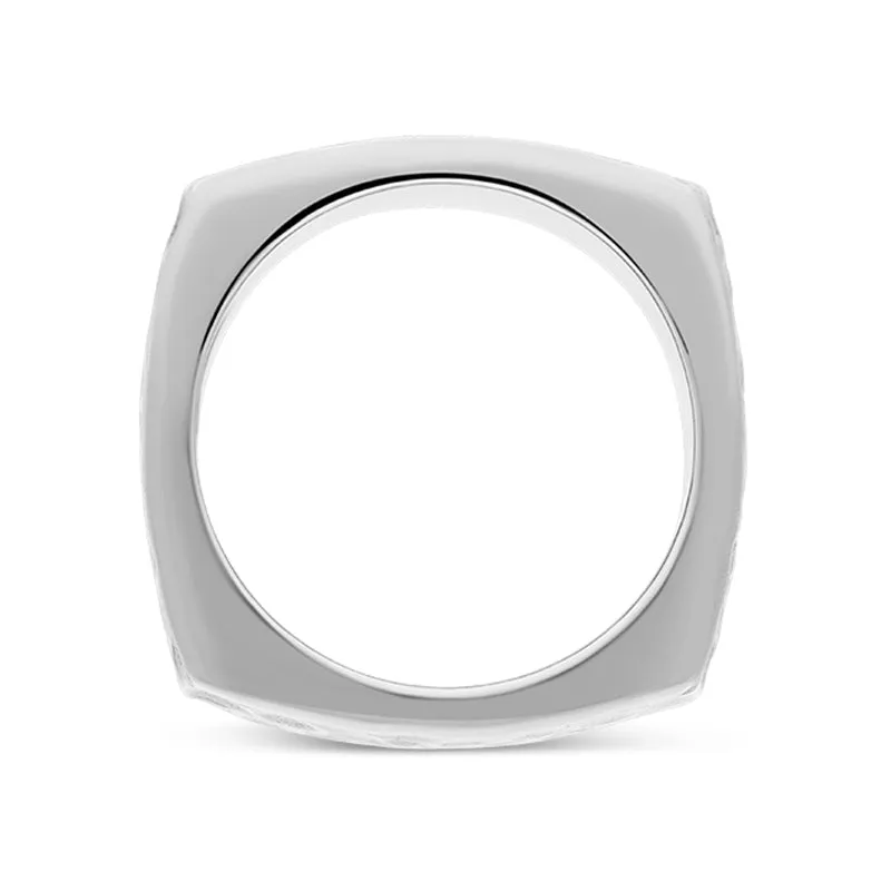 Hot Diamonds Sterling Silver Square Mottled Ring D