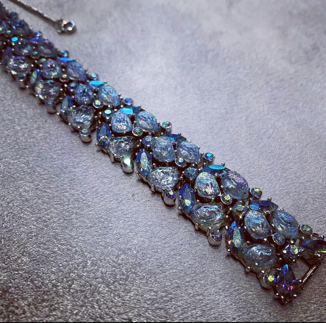 Icy blue vintage Trifari bracelet