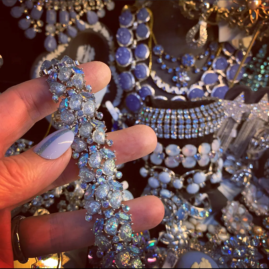 Icy blue vintage Trifari bracelet