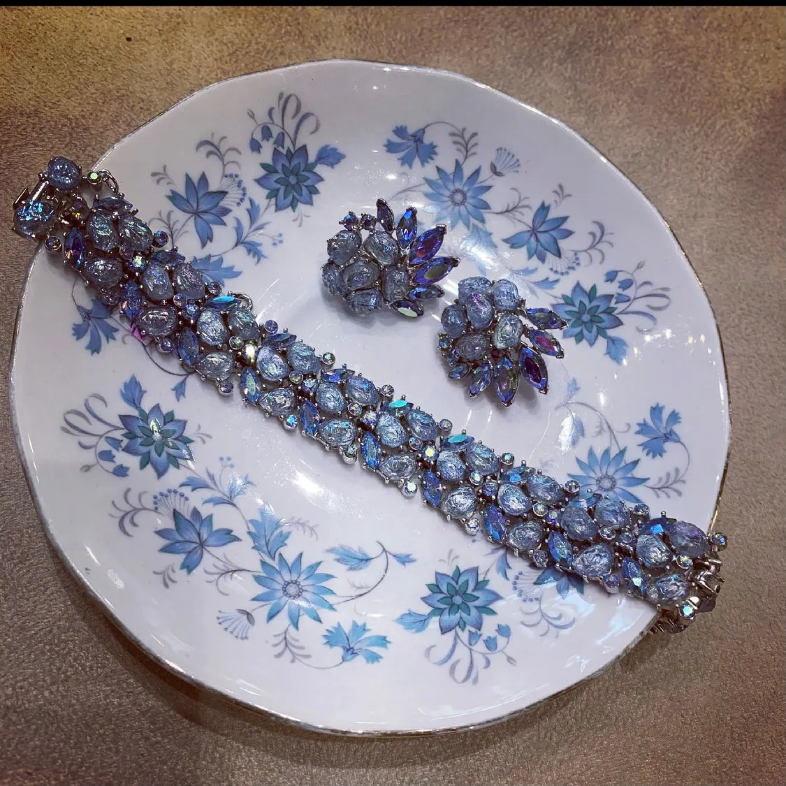 Icy blue vintage Trifari bracelet