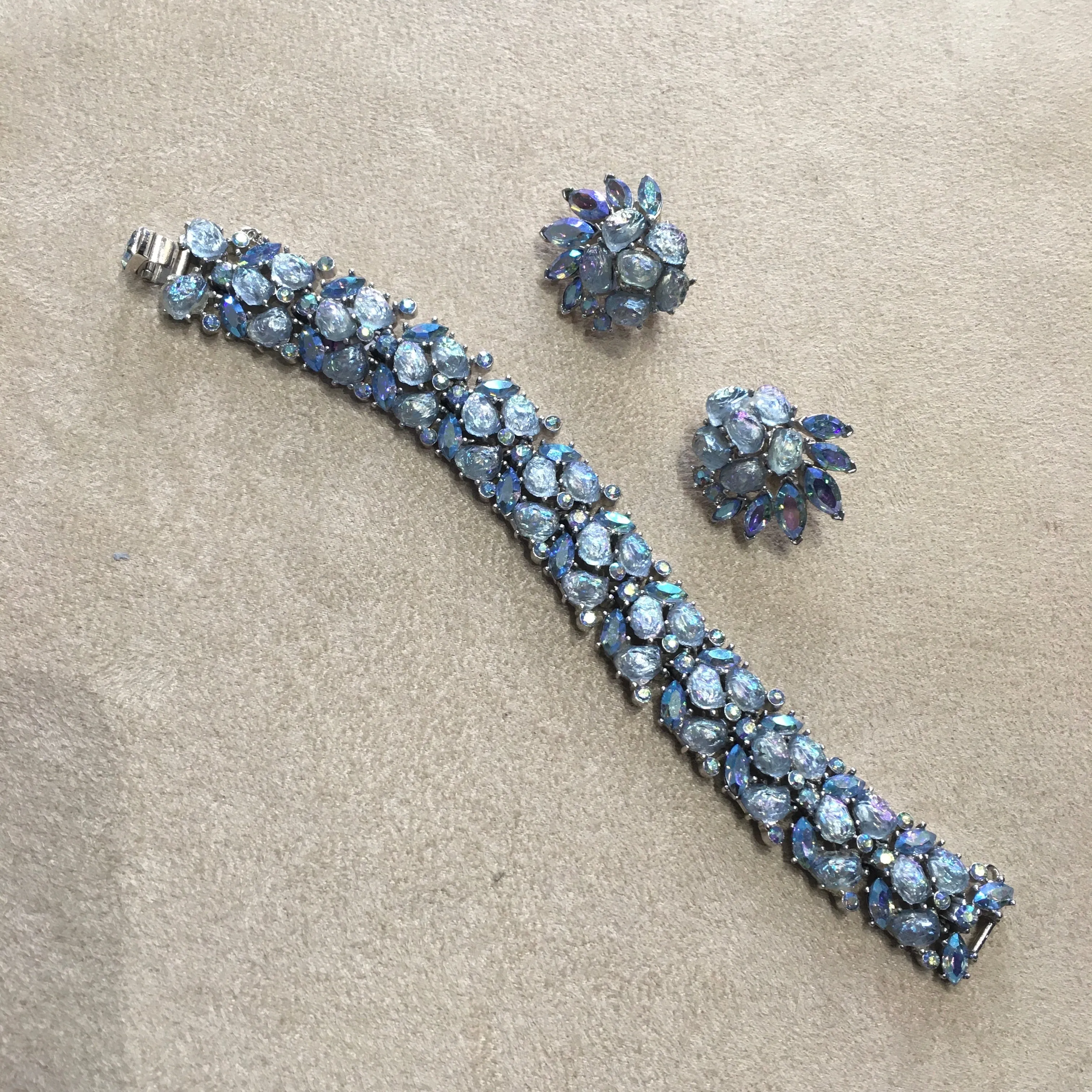 Icy blue vintage Trifari bracelet