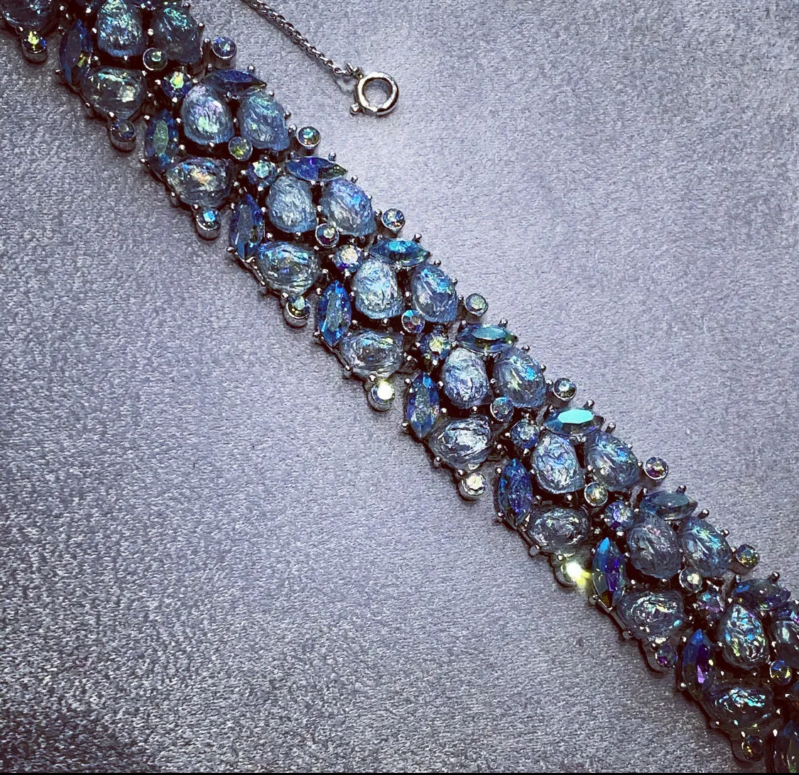 Icy blue vintage Trifari bracelet