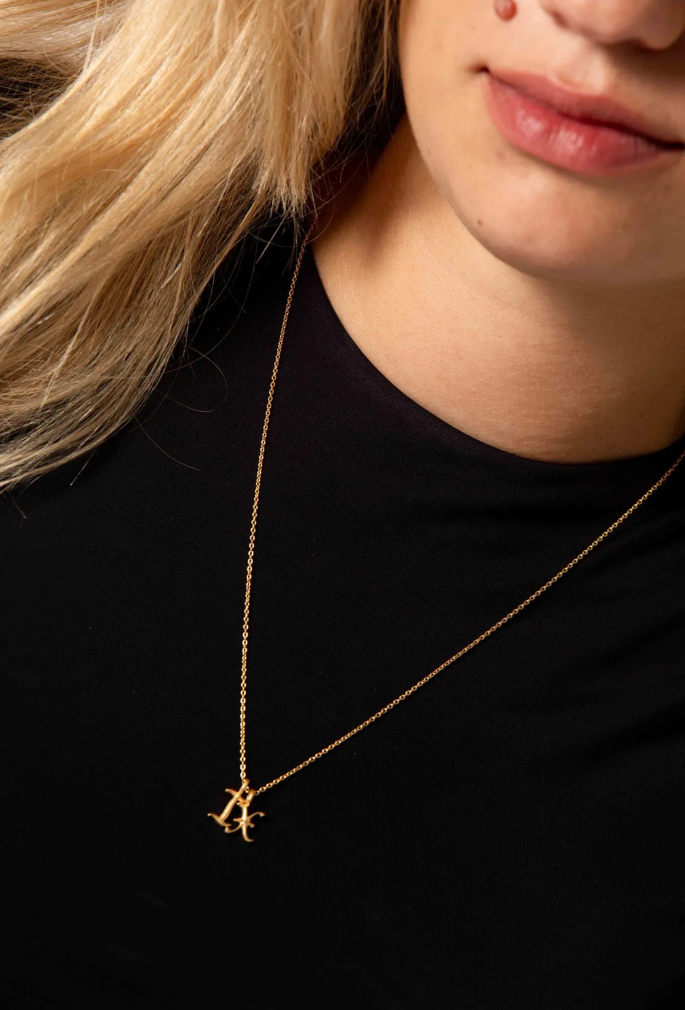 IX C Ice 22K Gold Plated Pendant